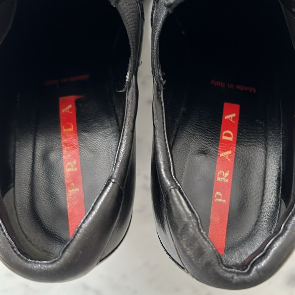 Prada Calzature Donna Nero Nappa Sport Booties size 37 - Picture 8 of 13